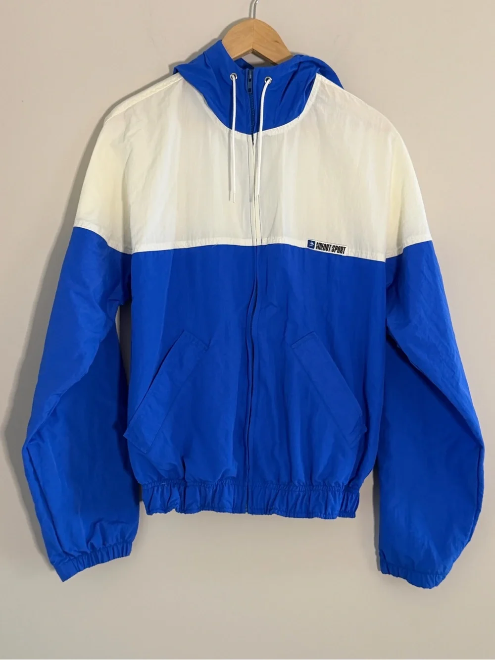Vintage Sideout Sport Nylon Windbreaker Track Suit Set Jacket M Pant S Retro